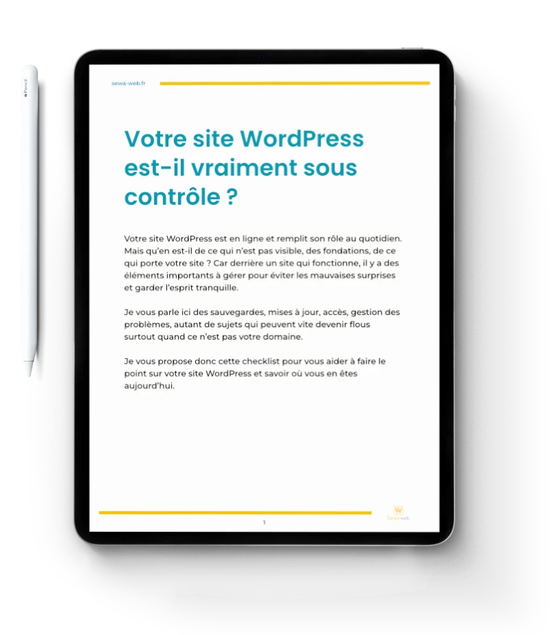 checklist Votre site WordPress est-il vraiment sous contrôle ?